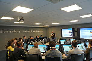 Students in the ESA Academy Training & Learning Centre