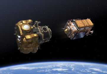 Artist’s impression of the ejection of the Sentinel-1B satellite