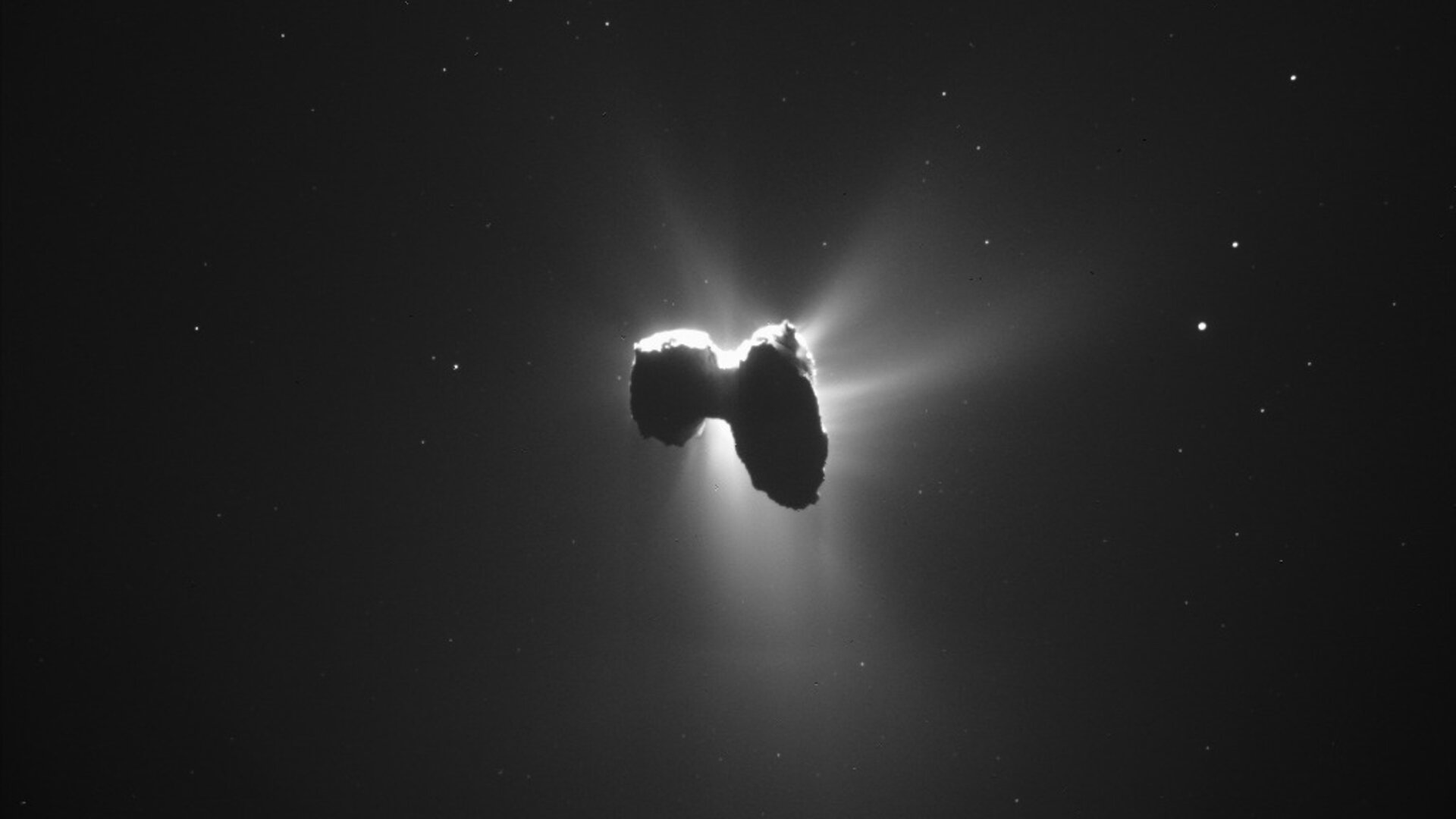 Rosetta's distinctive dual-lobe comet