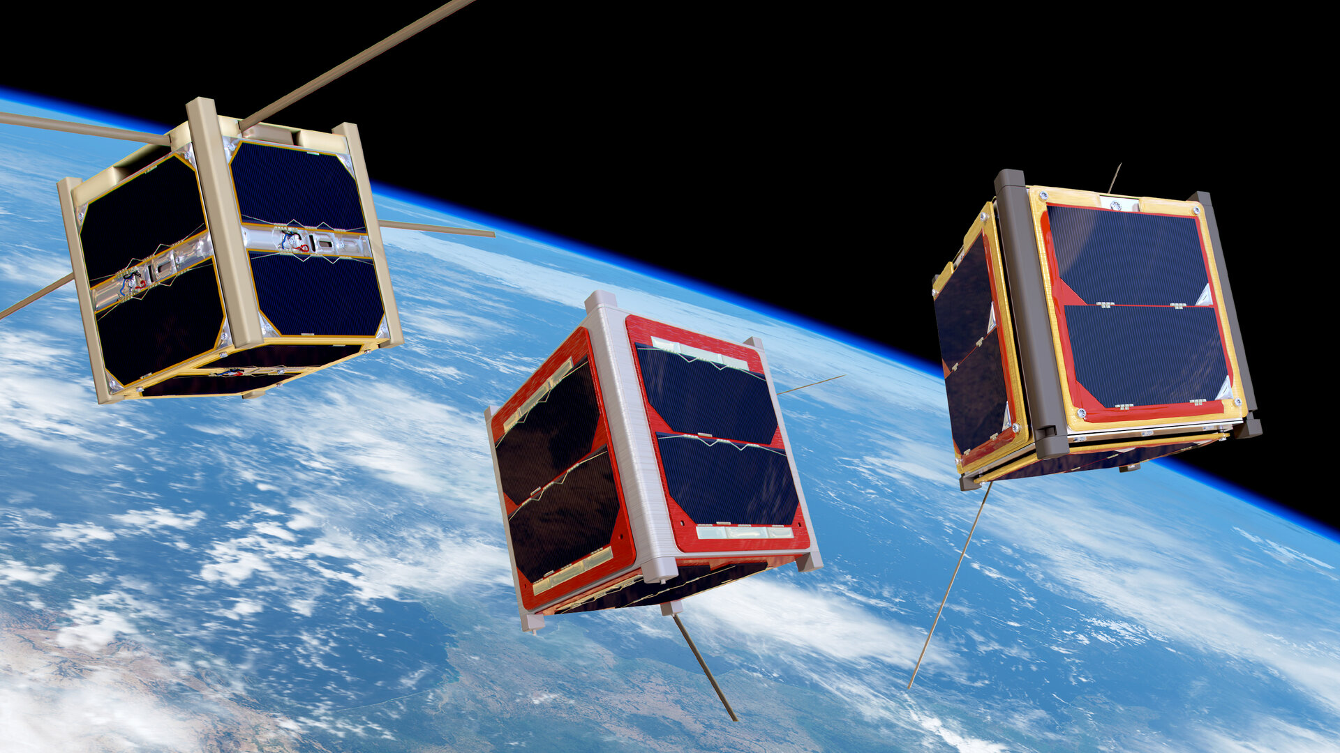 CubeSats orbiting Earth