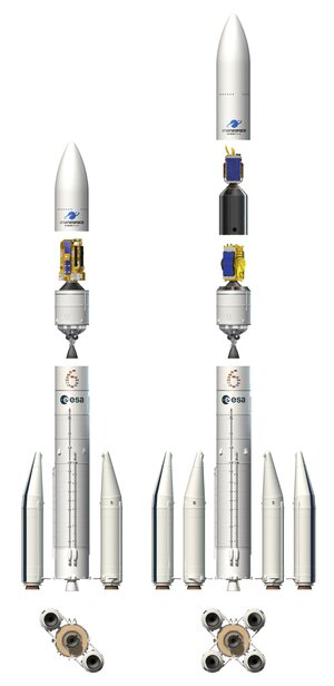 Modular and versatile: Ariane 6 components – white background