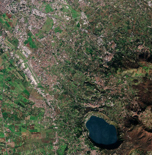 The Sentinel-2A satellite over Italy's Rome Castelli area  