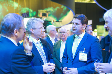 Minister Olef Lies visits with Jan Wörner and Thomas Reiter 