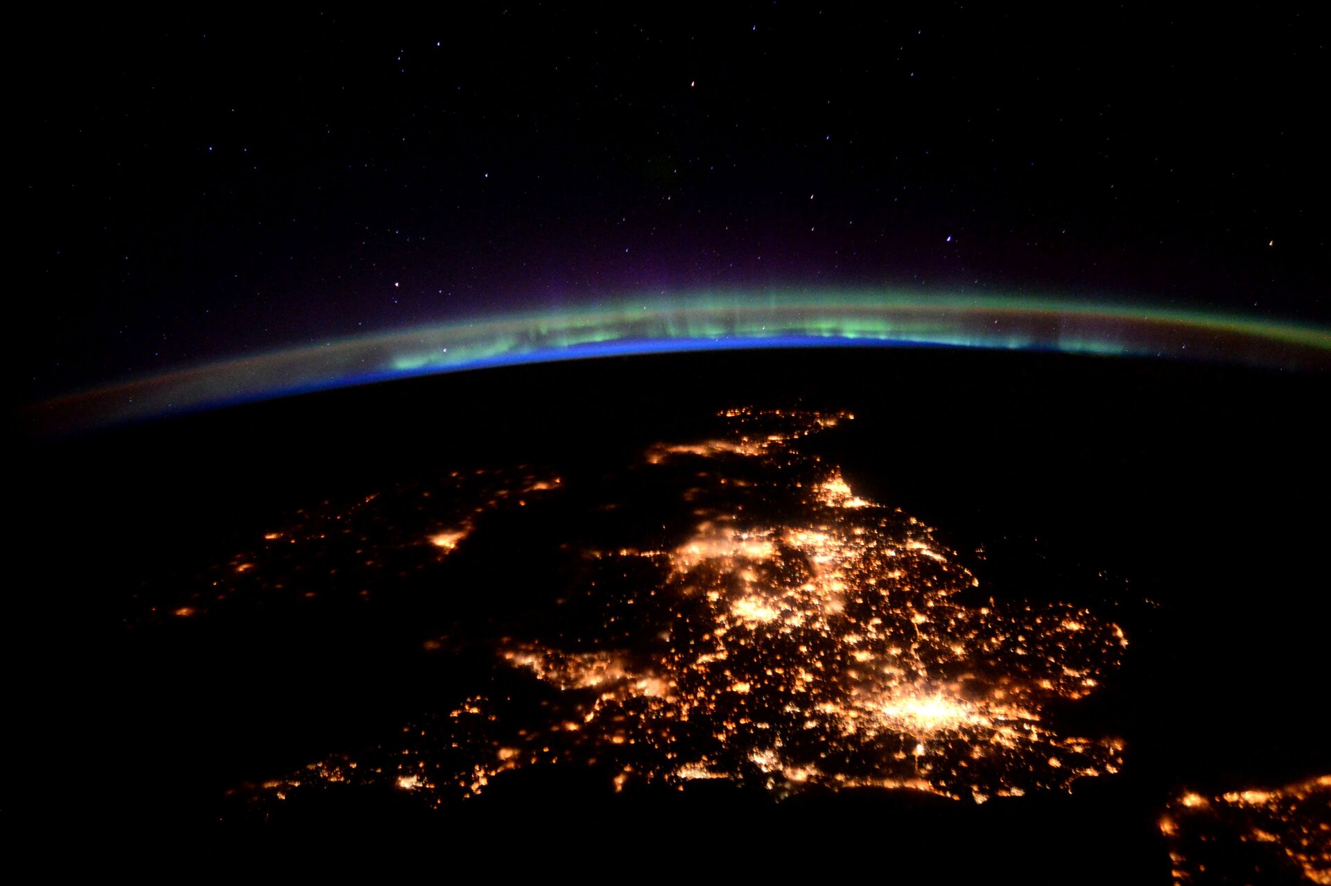 United Kingdom and northern lights