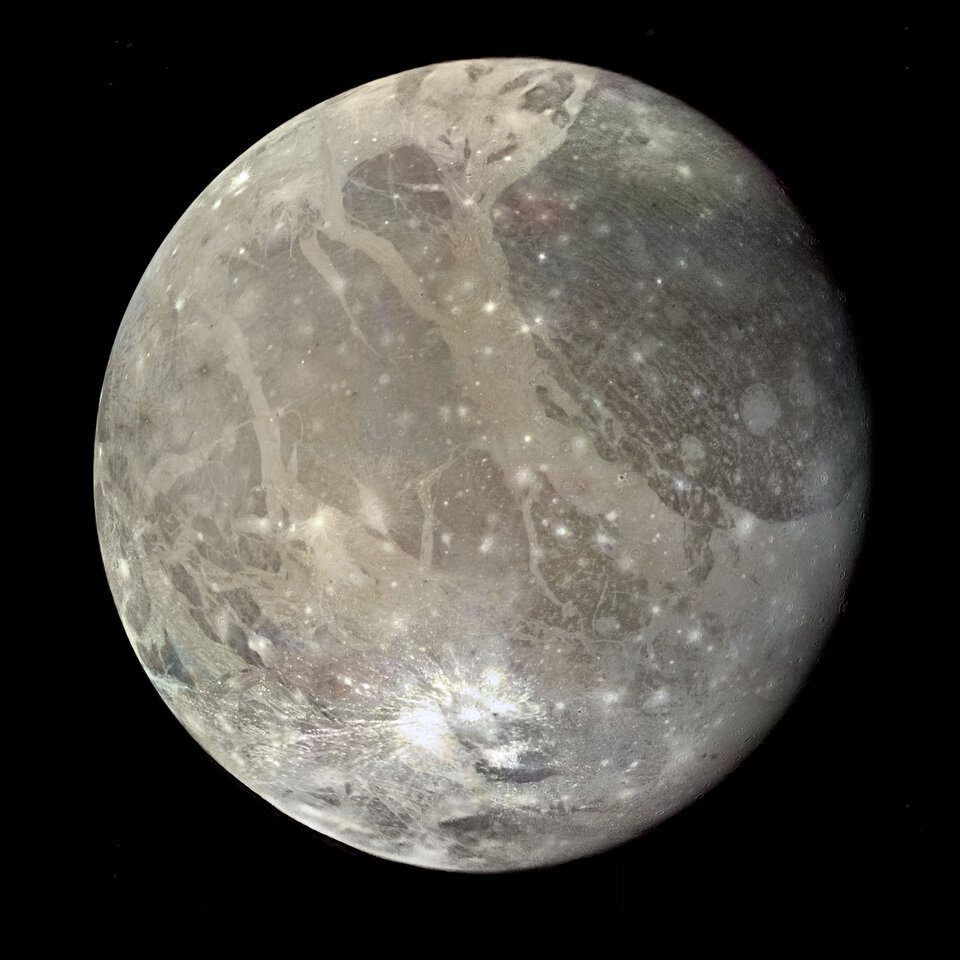 Ganymède, la plus grande lune dans le système solaire