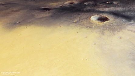 Perspective view in Meridiani Planum