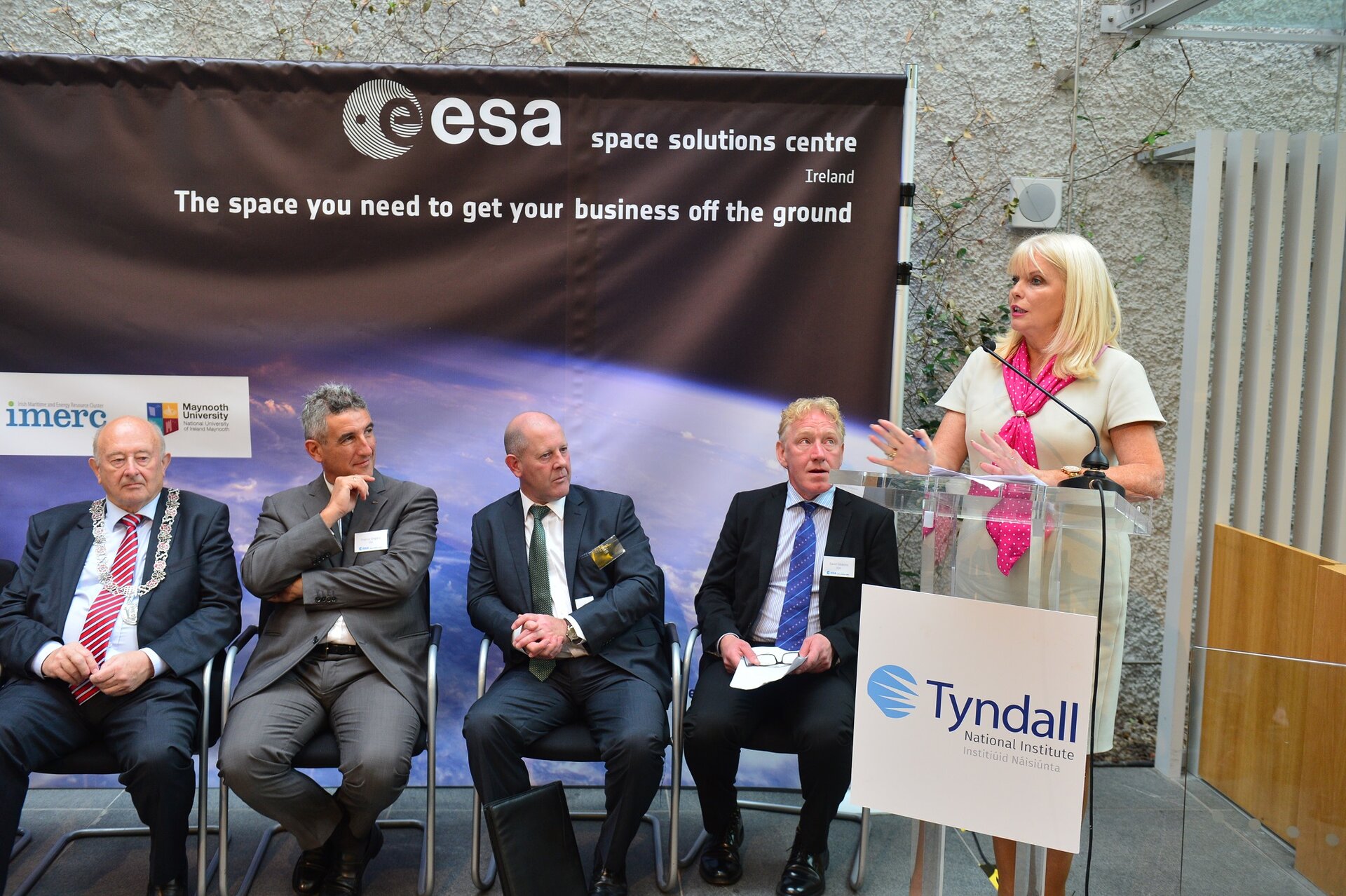Mary Mitchell O'Connor, speaking at the ESA Space Solutions Centre Ireland 