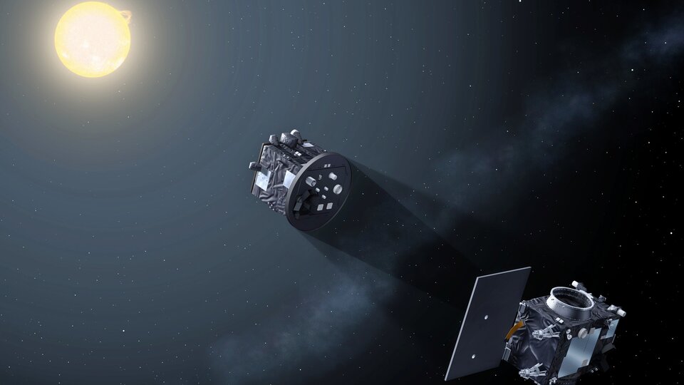 Proba-3 satellites form artificial eclipse