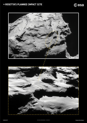 Rosetta’s planned impact site