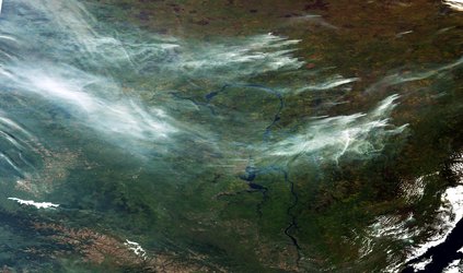 Siberia blanketed in smoke