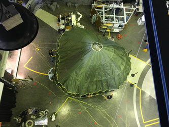 Installing Schiaparelli engineering model parachute