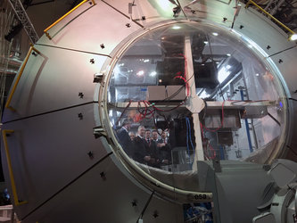 King Philippe inspects Columbus module