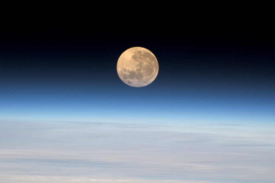 Moon seen from Space Station
