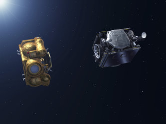 Artist’s impression of the ejection of the SmallGEO/H36W-1 satellite