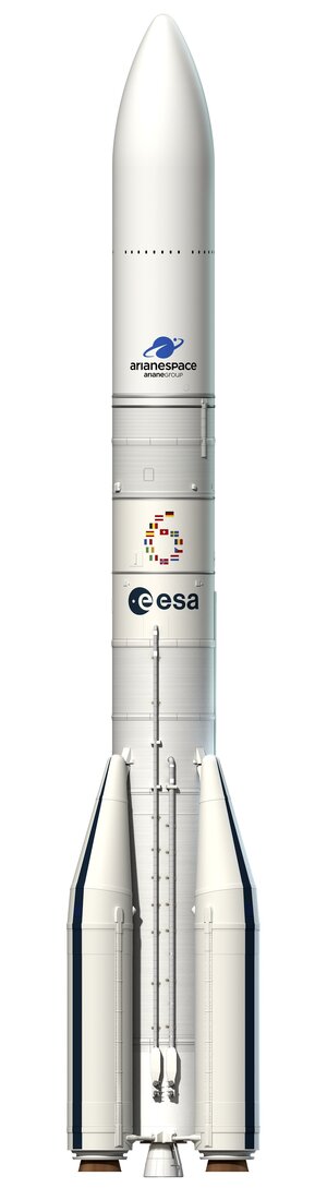 Artist's view of Ariane 6 with four boosters