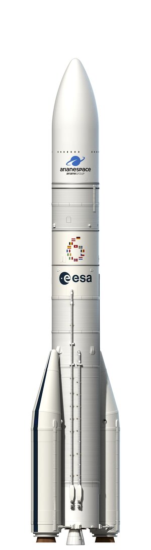Artist's view of Ariane 6 with two boosters