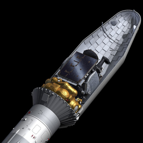 SmallGEO/H36W-1 satellite atop Soyuz