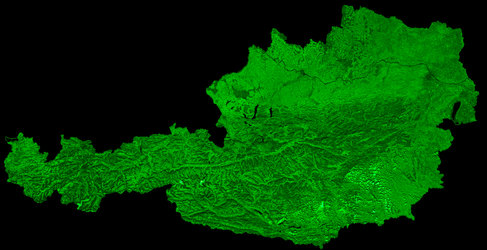A cloud-free image of Austria, acquired by ESA's Proba-V satellite
