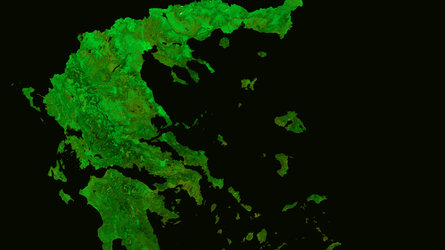 A cloud-free image of Greece, acquired by ESA's Proba-V satellite