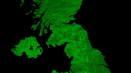 A cloud-free image of the United Kingdom, acquired by ESA's Proba-V satellite