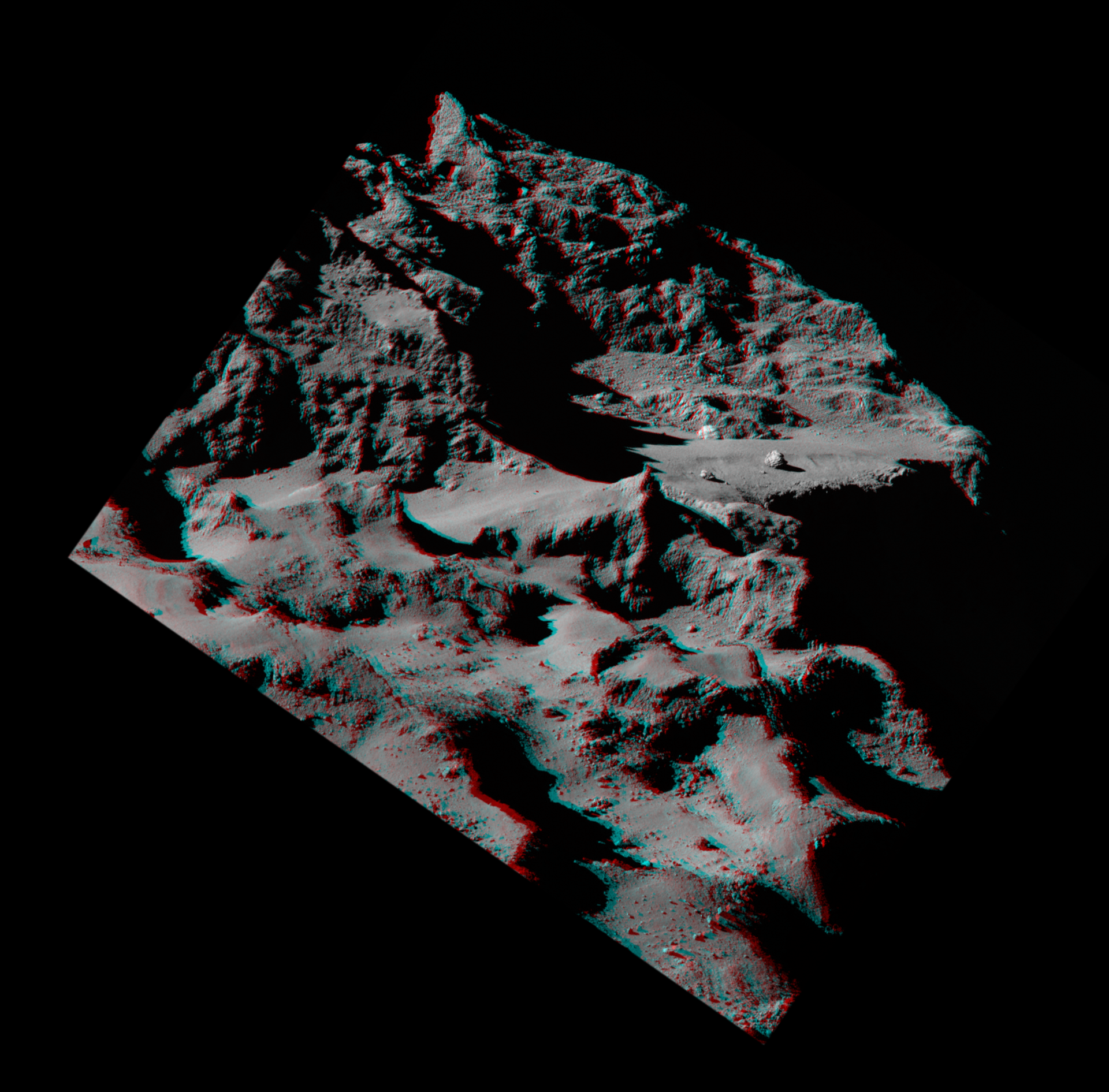 Comet cliff in 3D