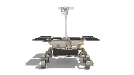 ExoMars rover: front view (drill horizontal)