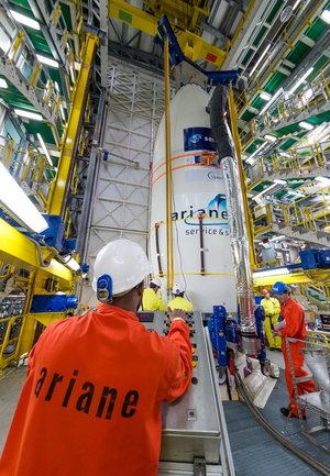 Sentinel-2B in launch tower