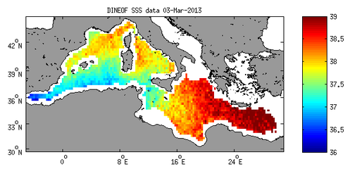 Mediterranean Sea salinity