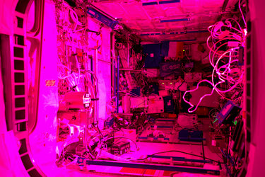 Columbus space laboratory at night