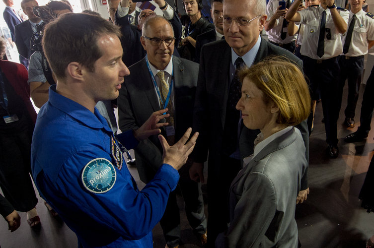 Florence Parly meets ESA astronaut Thomas Pesquet