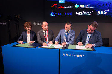 Signature of a joint statement on collaboration over ‘Satellite for 5G’ 