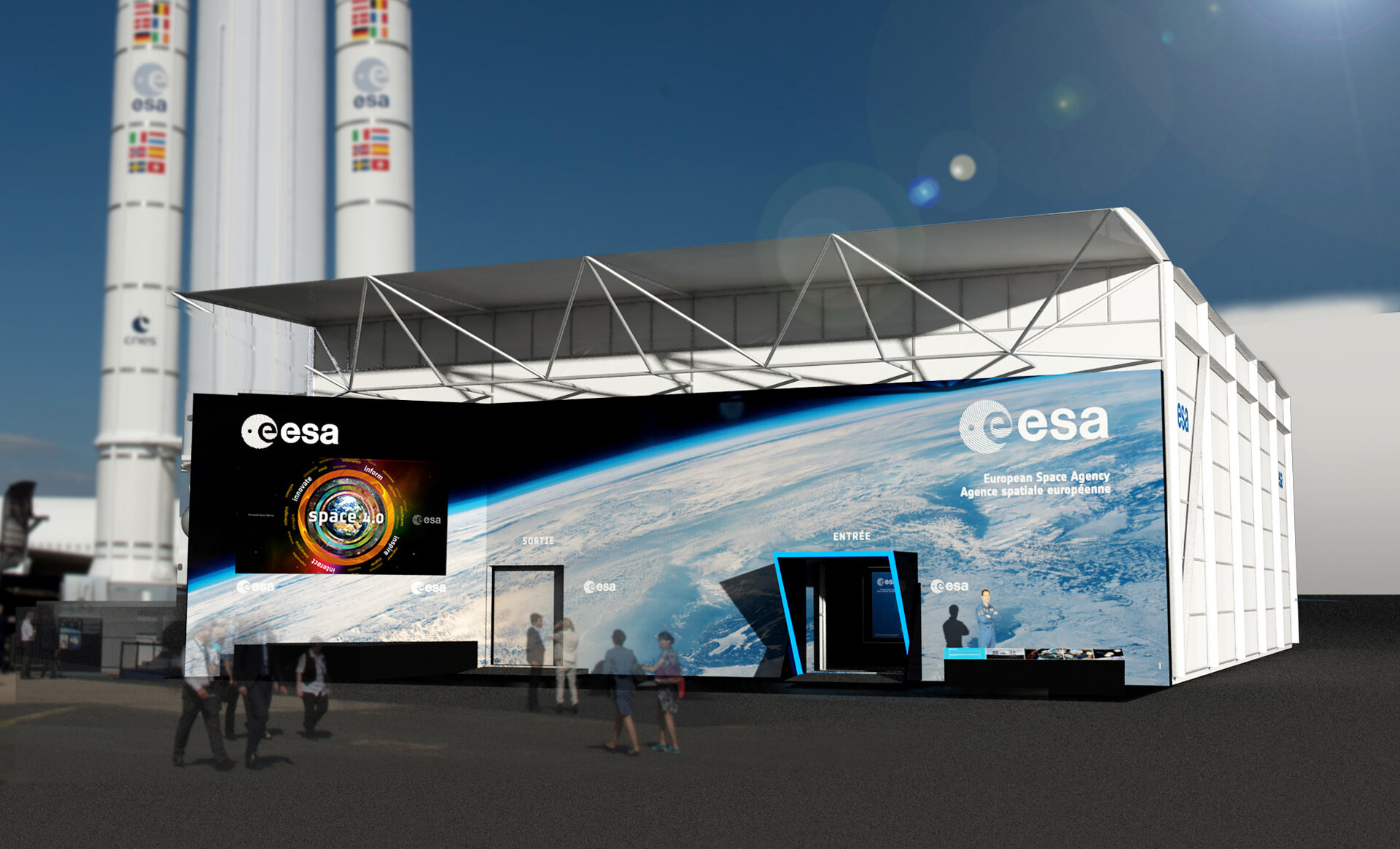The ESA pavilion, Paris Air and Space show 2017