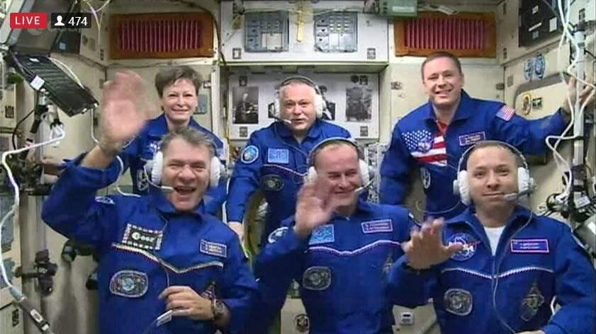 Exp 52 crew inside ISS