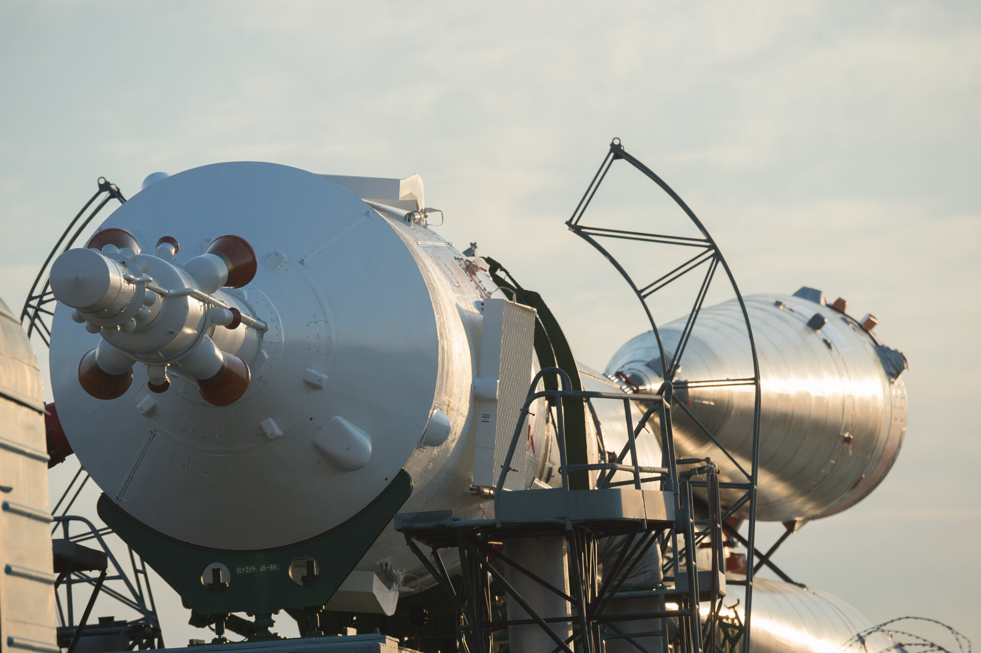 Soyuz MS-05 spacecraft roll out 