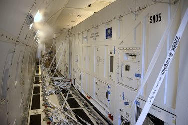 Inside aircraft
