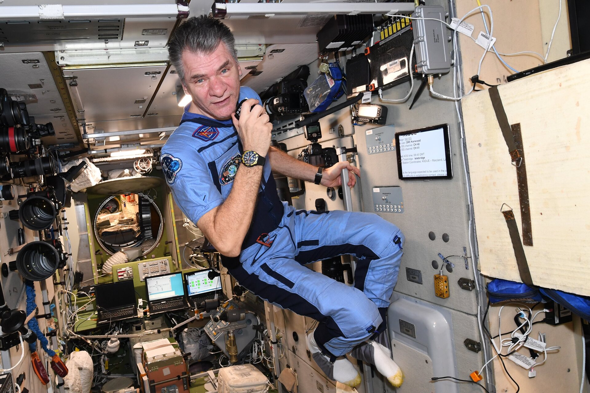 ESA astronaut Paolo Nespoli on the International Space Station