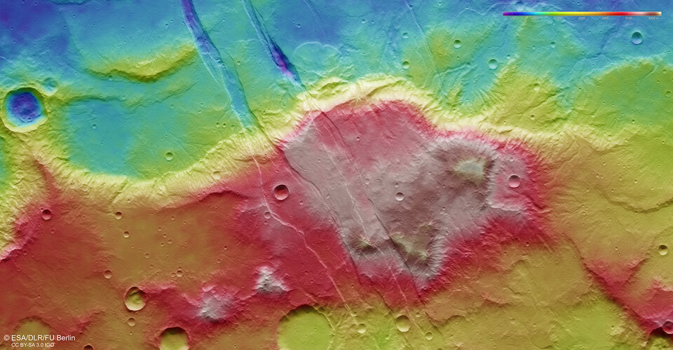Sirenum Fossae topography