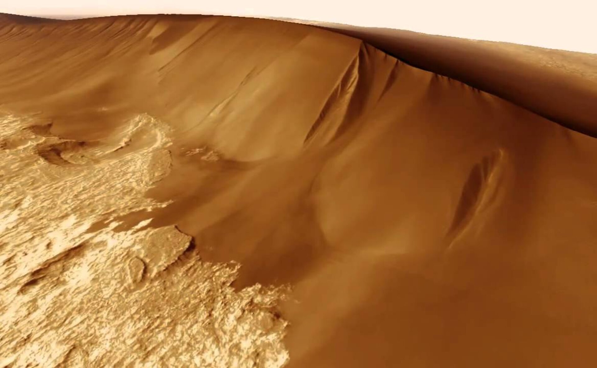 Evidence of a Martian avalanche created using digital terrain model
