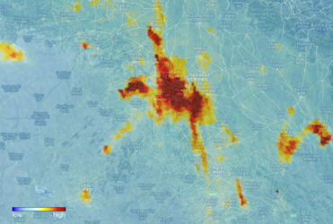 Pollution over Delhi from Sentinel-5P