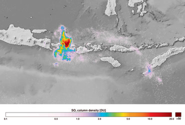 Sentinel-5P captures Bali volcanic eruption