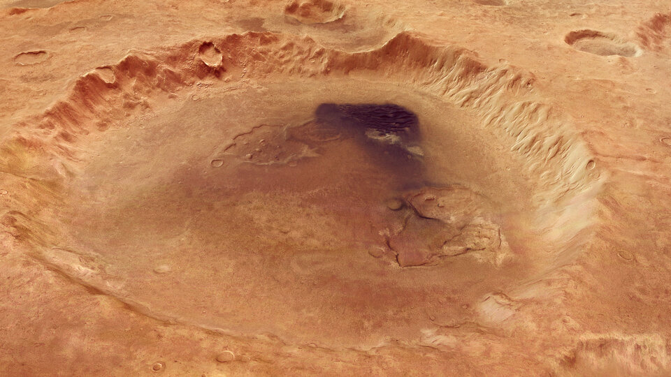 Neukum Crater perspective view