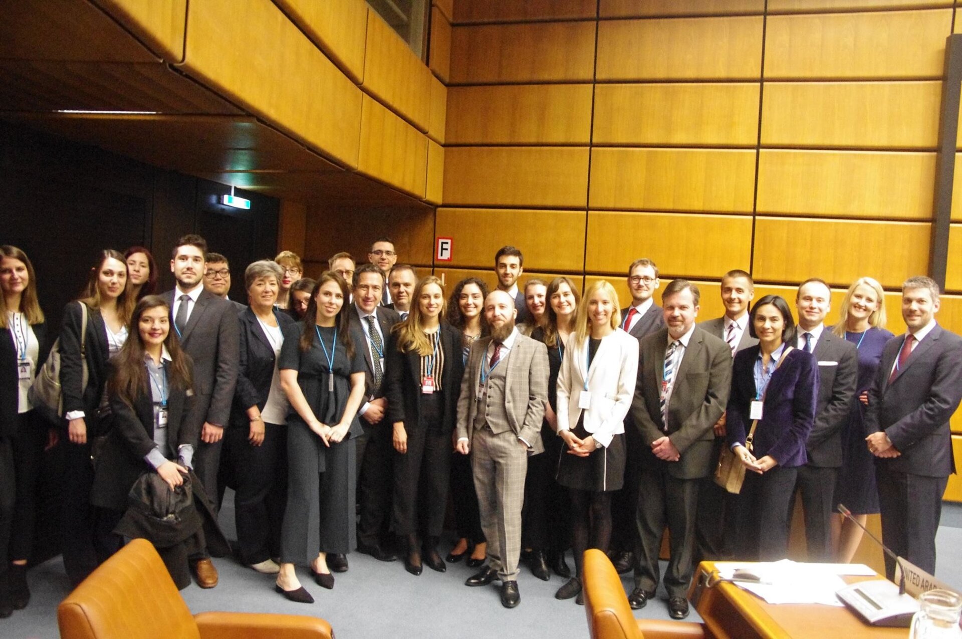 Some of the members of the ECSL present at the COPUOS LSC 2018