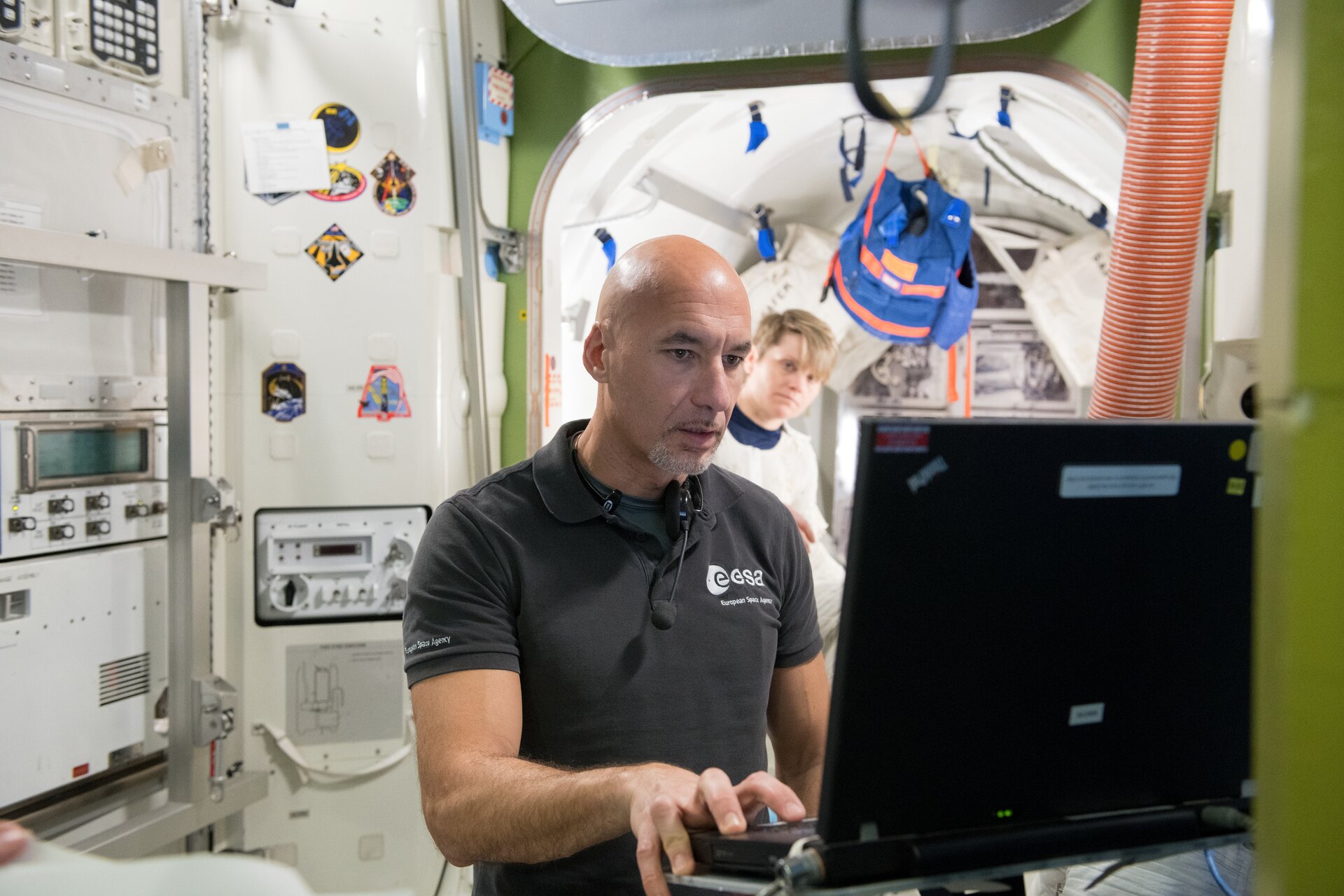 ESA Astronaut Luca Parmitano training at the Johnson Space Center