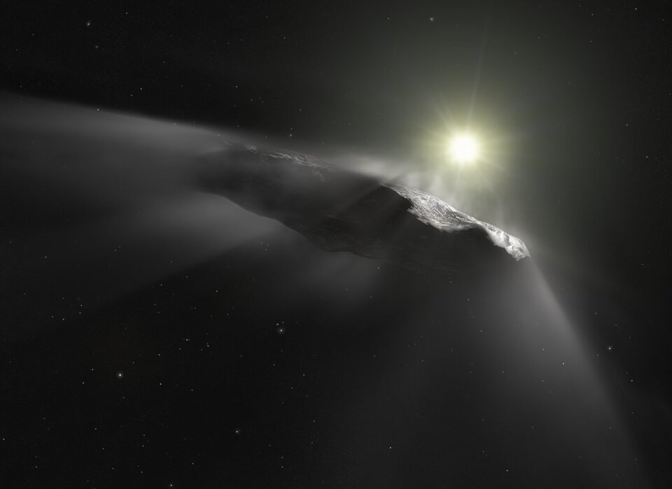 Representación artística de Oumuamua