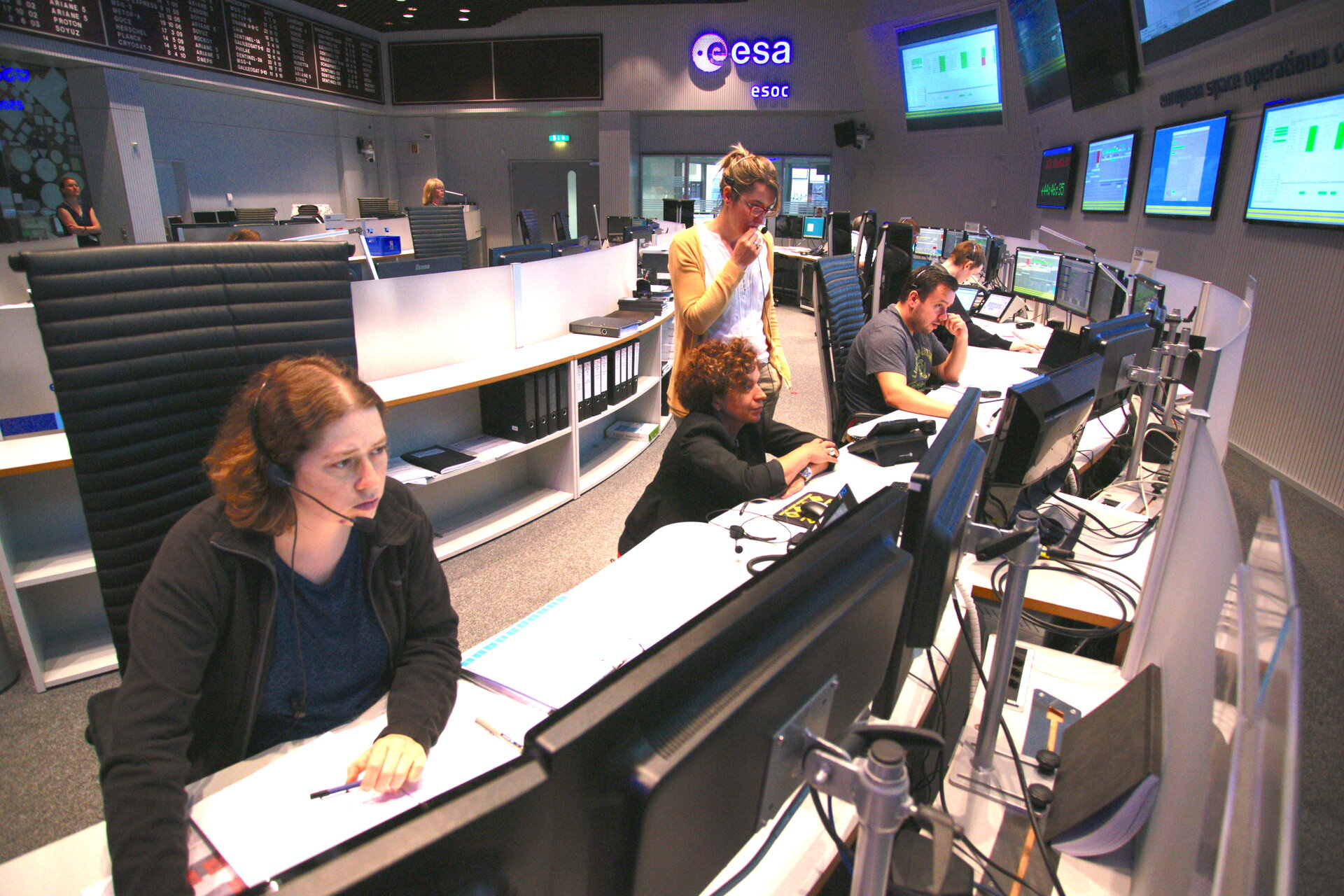 BepiColombo-Simulation im Hauptkontrollraum der ESA in Darmstadt