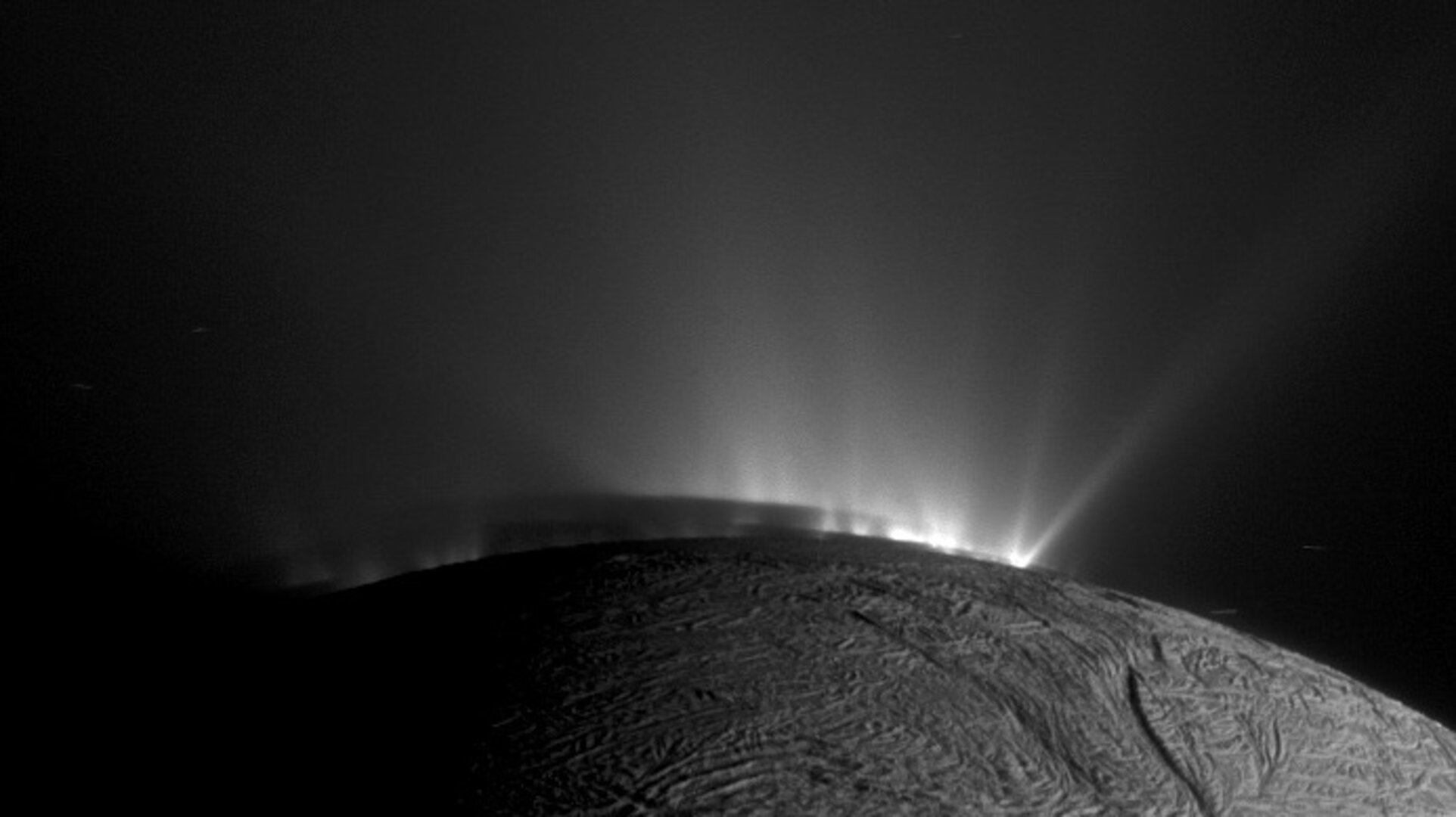 Enceladus jets and shadows