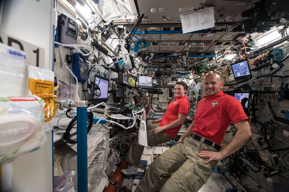 Alexander Gerst im Juni 2018 auf der ISS. 