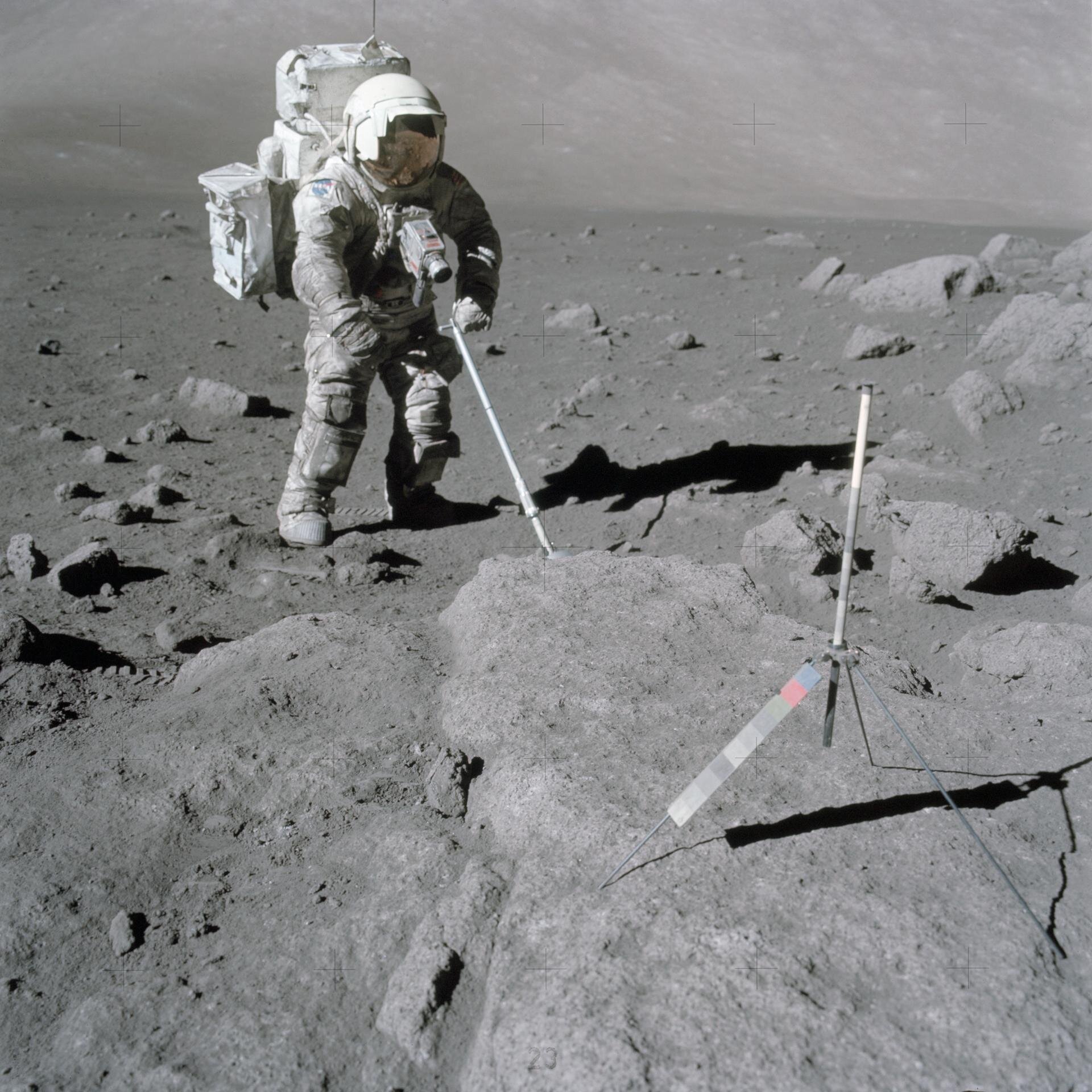 Collecting lunar samples