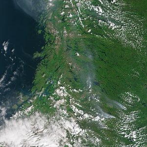 Smoke from fires in Sweden