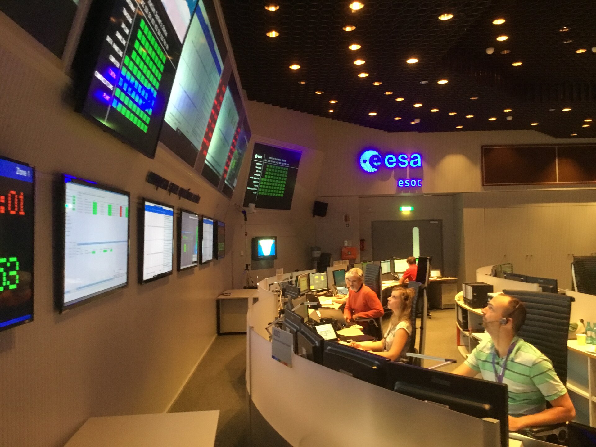 Final Aeolus simulation in ESOC Main Control Room